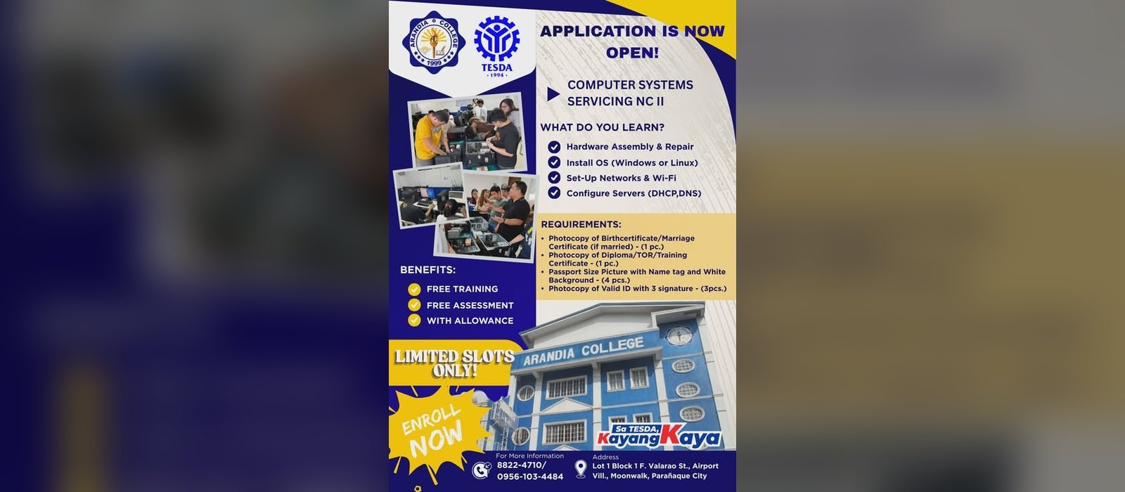 TESDA: Computer Systems Servicing NC II
